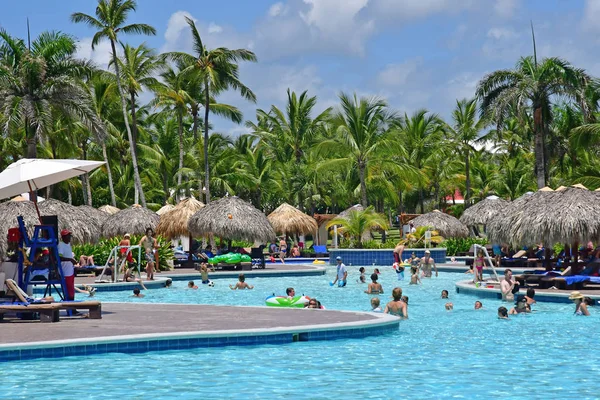 Punta Cana República Dominicana Junio 2017 Aquagym Una Piscina — Foto de Stock