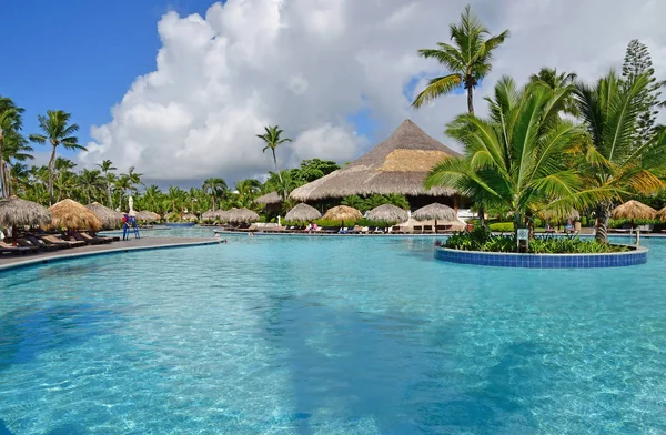 Punta Cana República Dominicana Maio 2017 Piscina Hotel Turístico — Fotografia de Stock