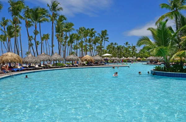 Punta Cana República Dominicana Mayo 2017 Piscina Hotelera Turística — Foto de Stock