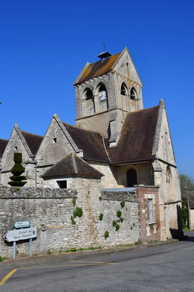 Vaudancourt France April 2017 Picturesque Church Spring — Stock Photo, Image