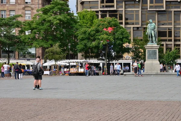 Strasbourg Fransa Temmuz 2017 Yaz Pitoresk Şehir Merkezinde — Stok fotoğraf