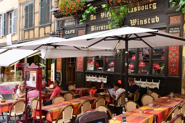 Strasburgo Francia Luglio 2017 Ristorante Nel Centro Della Città — Foto Stock