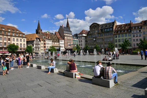 Strasbourg Frankrike Juli 2017 Kleber Torget — Stockfoto