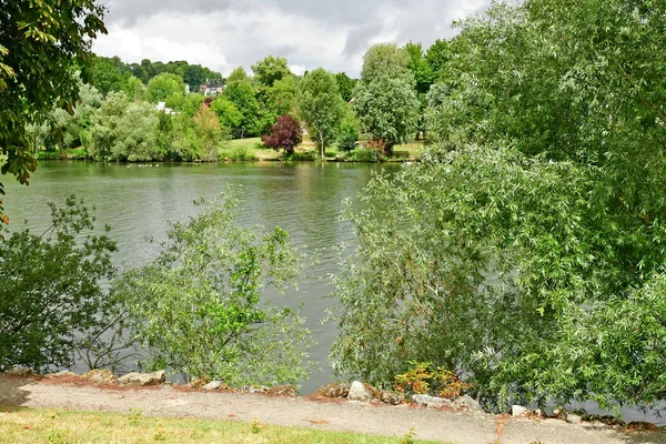 Les Mureaux Frankreich Juni 2017 Die Seine — Stockfoto