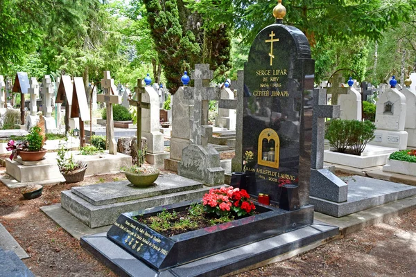 Sainte Genevieve Des Bois França Junho Túmulo Serge Lifar Cemitério — Fotografia de Stock