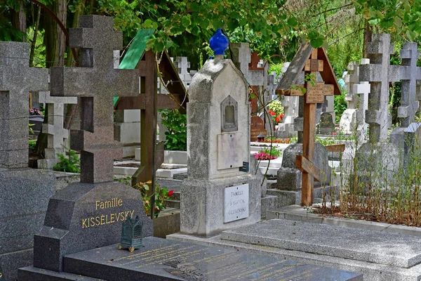 Sainte Genevieve Des Bois Frankrike Juni Den Ryska Kyrkogården — Stockfoto