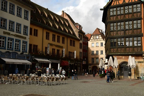 Straatsburg Frankrijk Maart 2017 Maison Kammerzell Een Beroemd Restaurant — Stockfoto