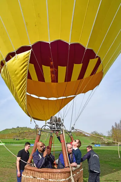 Les Mureaux Frankrike Mars 2017 Luftballong Sautour Park — Stockfoto