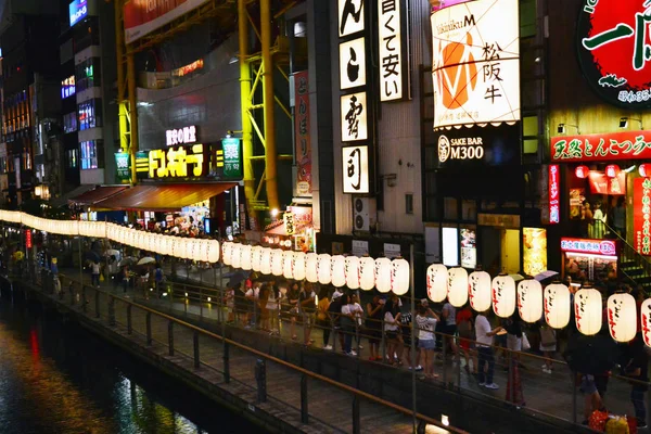 Osaka Giappone Agosto 2017 Dotonbori Nel Distretto Namba — Foto Stock