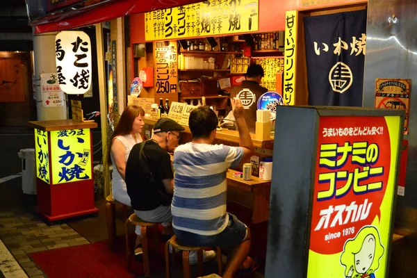 Osaka Japonya Ağustos 2017 Dotonbori Namba Bölgesinde — Stok fotoğraf