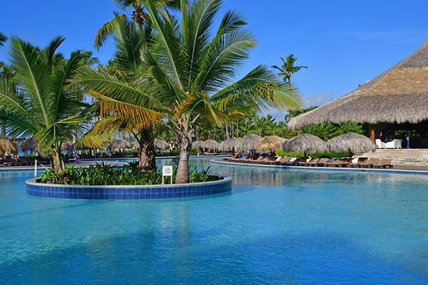 Punta Cana Dominik Cumhuriyeti Mayıs 2017 Bir Otel Havuzunda — Stok fotoğraf