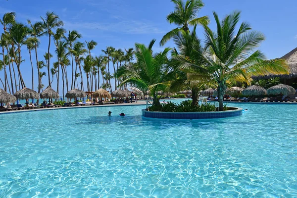 Punta Cana Dominik Cumhuriyeti Mayıs 2017 Bir Otel Havuzunda — Stok fotoğraf