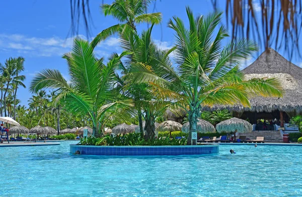 Punta Cana República Dominicana Maio 2017 Piscina Hotel — Fotografia de Stock