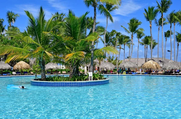 Punta Cana Dominikana Maja 2017 Basen Hotelu — Zdjęcie stockowe