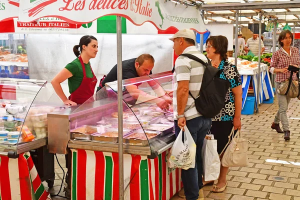 Saint Germain Laye Francia Agosto 2016 Especialidades Italianas Mercado —  Fotos de Stock