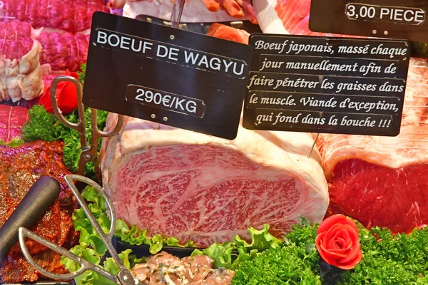 Saint Germain Laye Francia Agosto 2016 Wagyu Carne Japonesa Una — Foto de Stock