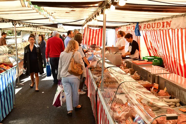 Verneuil Sur Seine Francia Ottobre 2017 Mercato Della Domenica — Foto Stock