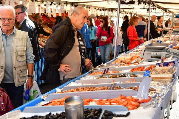 Sur Verneuil Σηκουάνα Γαλλία Οκτωβρίου 2017 Αγορά Της Κυριακής — Φωτογραφία Αρχείου