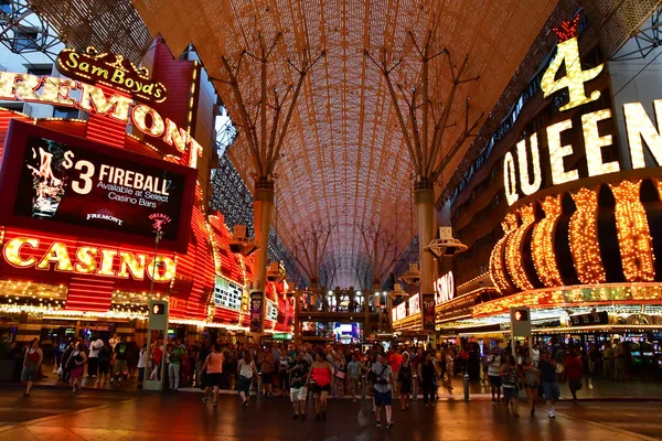 Las Vegas États Unis Juillet 2016 Rue Fremont Nuit — Photo