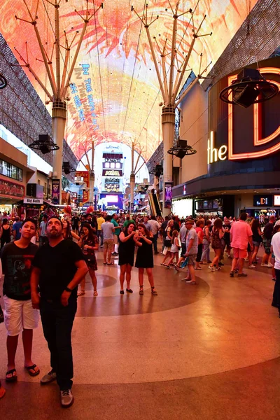 Las Vegas Amerika Birleşik Devletleri Temmuz 2016 Gece Fremont Sokağı — Stok fotoğraf
