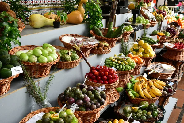 Funchal Portugal Februari 2018 Gedekt Markt Het Centrum Van Stad — Stockfoto