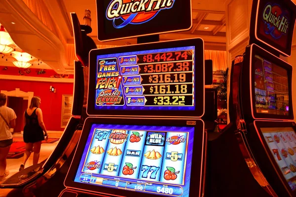 Las Vegas Usa Juli 2016 Spielautomaten Bellagio Hotel Casino Auf — Stockfoto