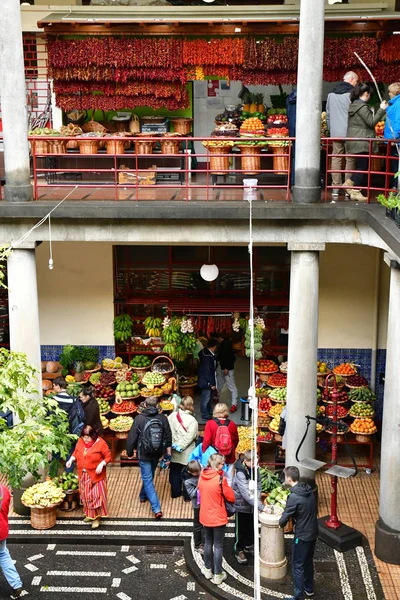 Funchal Portekiz Şubat 2018 Kapalı Çarşı Şehir Merkezi — Stok fotoğraf