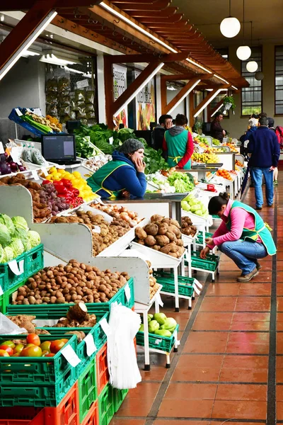 Funchal Portugal Febrero 2018 Mercado Cubierto Centro Ciudad —  Fotos de Stock