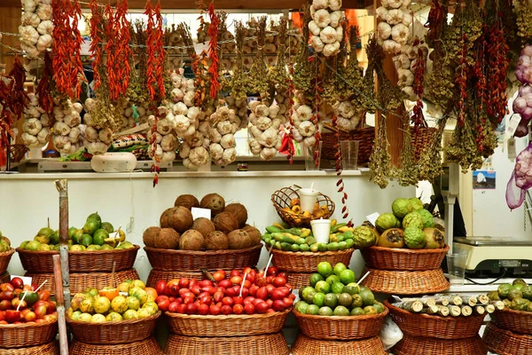 Funchal Portugal Fevereiro 2018 Mercado Coberto Centro Cidade — Fotografia de Stock