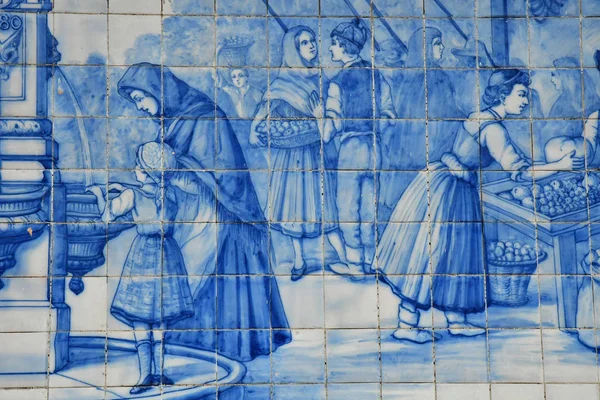 Фуншал Португалия Февраля 2018 Года Azulejos Крытого Рынка — стоковое фото