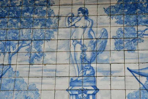 Фуншал Португалия Февраля 2018 Года Azulejos Крытого Рынка — стоковое фото