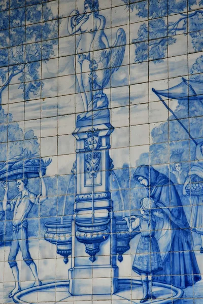 Funchal Portugal Februar 2018 Azulejos Der Überdachten Markt — Stockfoto