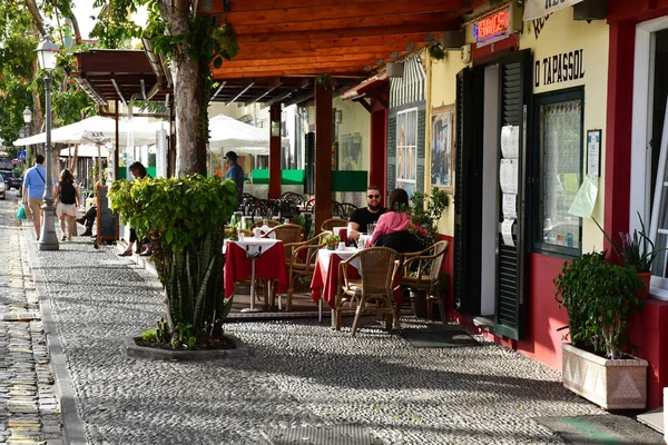 Funchal Portekiz Şubat 2018 Restoran Şehir Merkezi — Stok fotoğraf