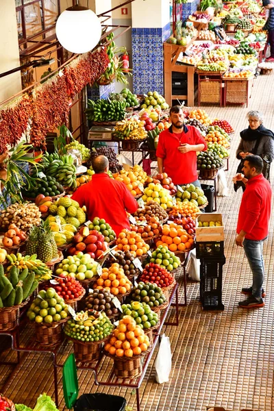 Funchal Portugal Febrero 2018 Mercado Cubierto Centro Ciudad —  Fotos de Stock