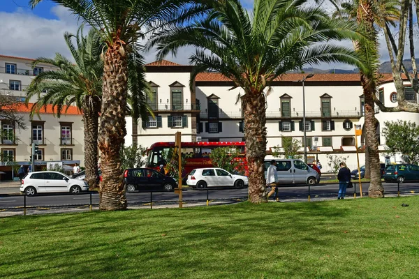 Φουντσάλ Πορτογαλία Φεβρουαρίου 2018 Κέντρο Της Πόλης — Φωτογραφία Αρχείου