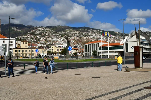 Funchal Portugalia Luty 2018 Centrum Miasta — Zdjęcie stockowe