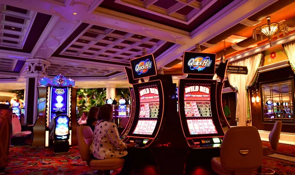 Las Vegas Usa July 2016 Slot Machines Bellagio Hotel Casino — Stock Photo, Image