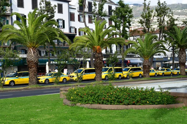 Funchal Portugalsko Února 2018 Taxi Centru Města — Stock fotografie