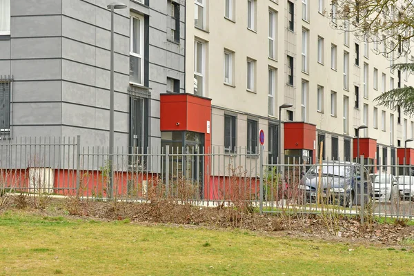 Les Mureaux França Março 2018 Construção Centro Cidade — Fotografia de Stock