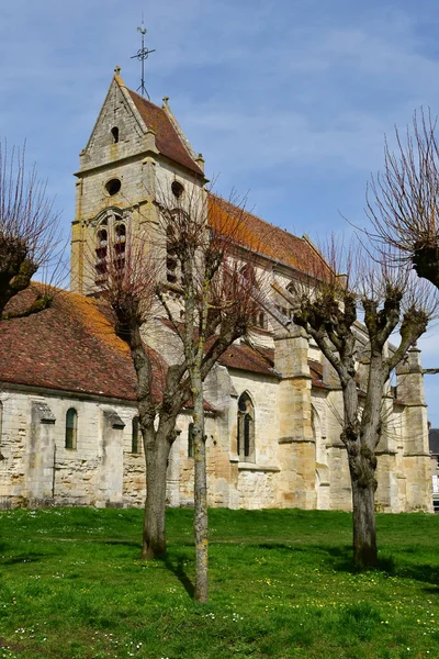 Cormeilles Vexin Francie Duben 2018 Malebný Starý Kostel — Stock fotografie