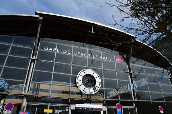 Cergy France April 2018 Modern Train Station — Stock Photo, Image