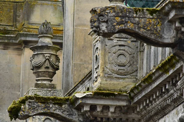 Les Andelys Francie Března 2018 Chrlič Kolegiátní Kostel Notre Dame — Stock fotografie