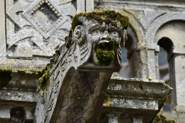 Les Andelys França Março 2018 Gárgula Igreja Colegial Notre Dame — Fotografia de Stock