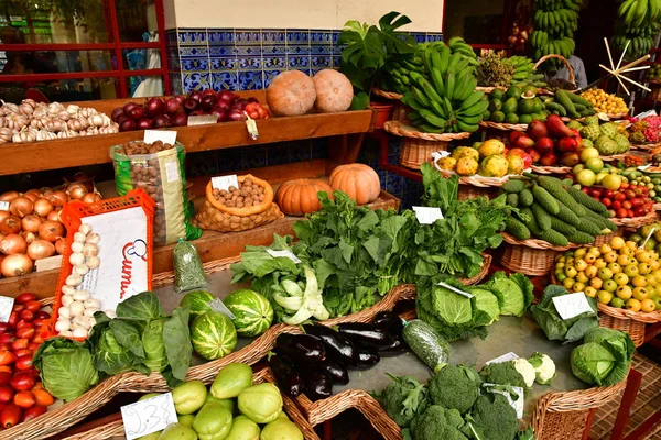 Funchal Portugal Februari 2018 Gedekt Markt Het Centrum Van Stad — Stockfoto