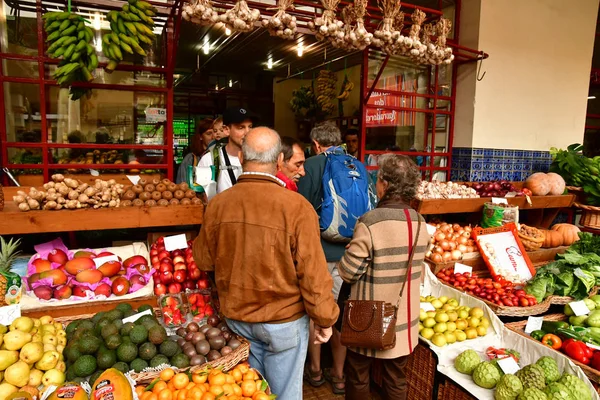 Funchal Portogallo Febbraio 2018 Mercato Coperto Nel Centro Della Città — Foto Stock