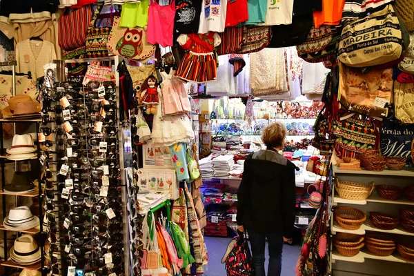 Funchal Portugal Februar 2018 Souvenir Auf Dem Überdachten Markt Der — Stockfoto