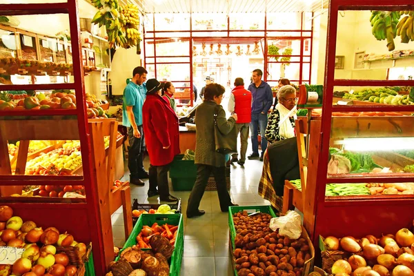 Funchal Portugal Februar 2018 Überdachter Markt Der Innenstadt — Stockfoto