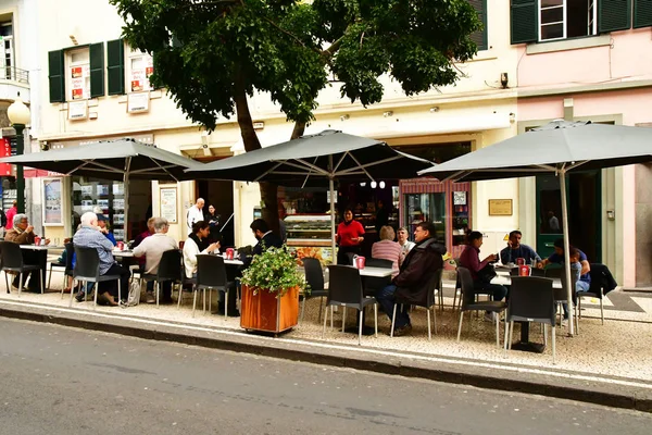 Funchal Madera Portugalia Luty 2018 Centrum Miasta — Zdjęcie stockowe