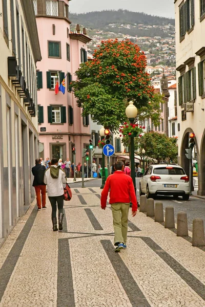 Funchal Madera Portugalia Luty 2018 Centrum Miasta — Zdjęcie stockowe