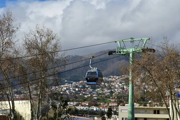 Funchal Portugal Février 2018 Téléphérique Dans Centre Ville — Photo